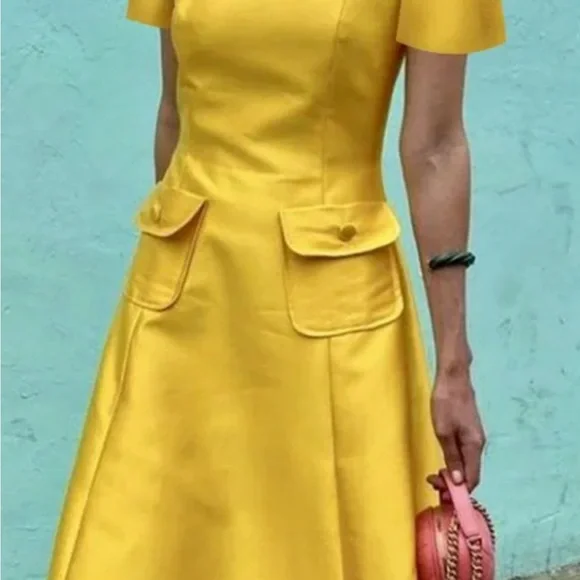 Uoozee Woman’s Yellow Shirtleeve Dress. Size XL. Machine wash.Iron with low heat - Picture 11 of 11